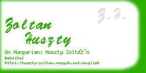 zoltan huszty business card